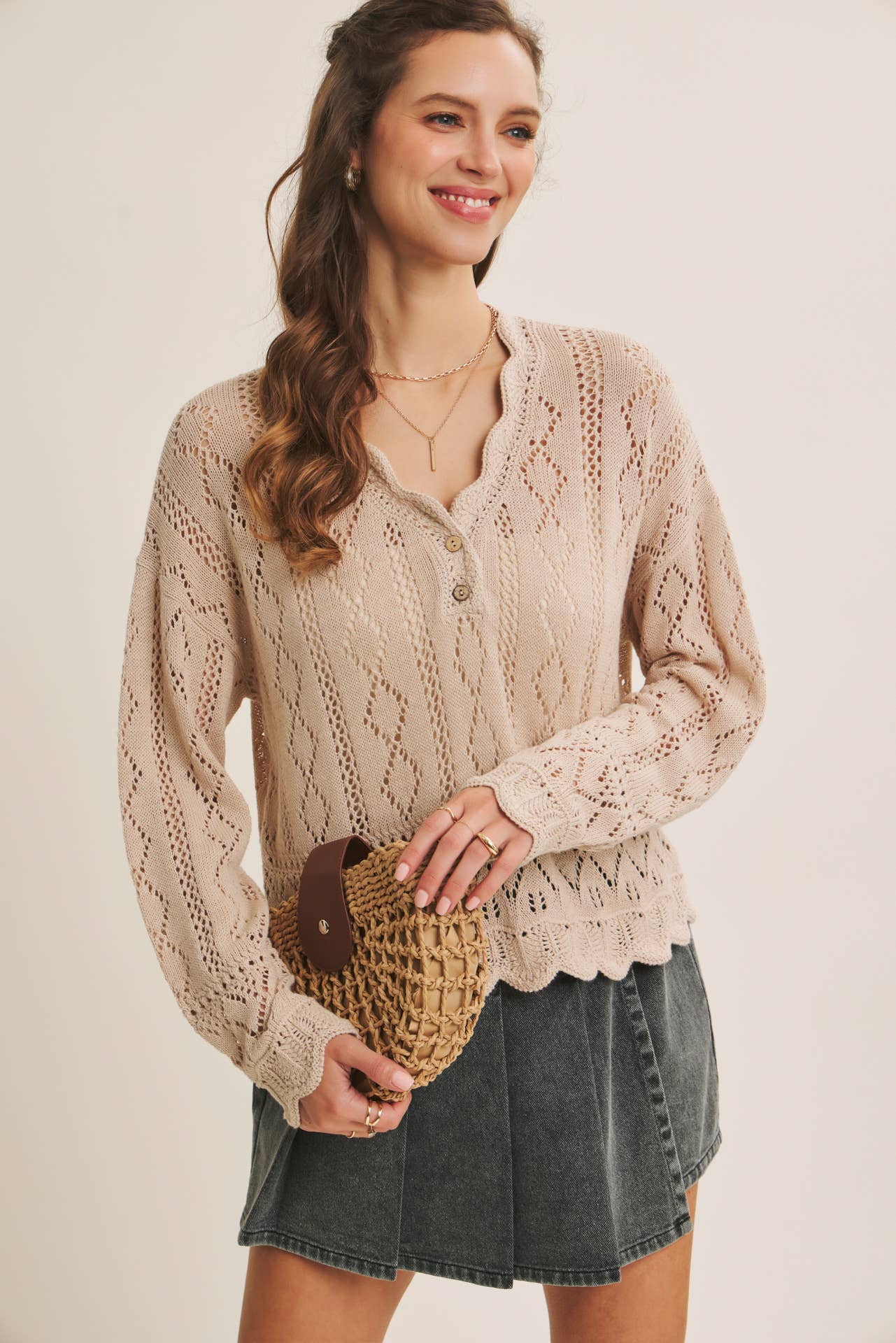 Crochet Scalloped Sweater