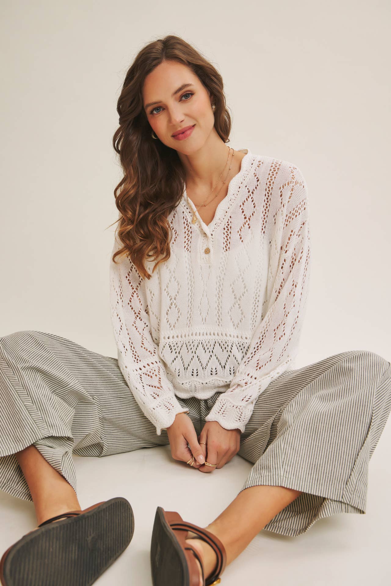 Crochet Scalloped Sweater