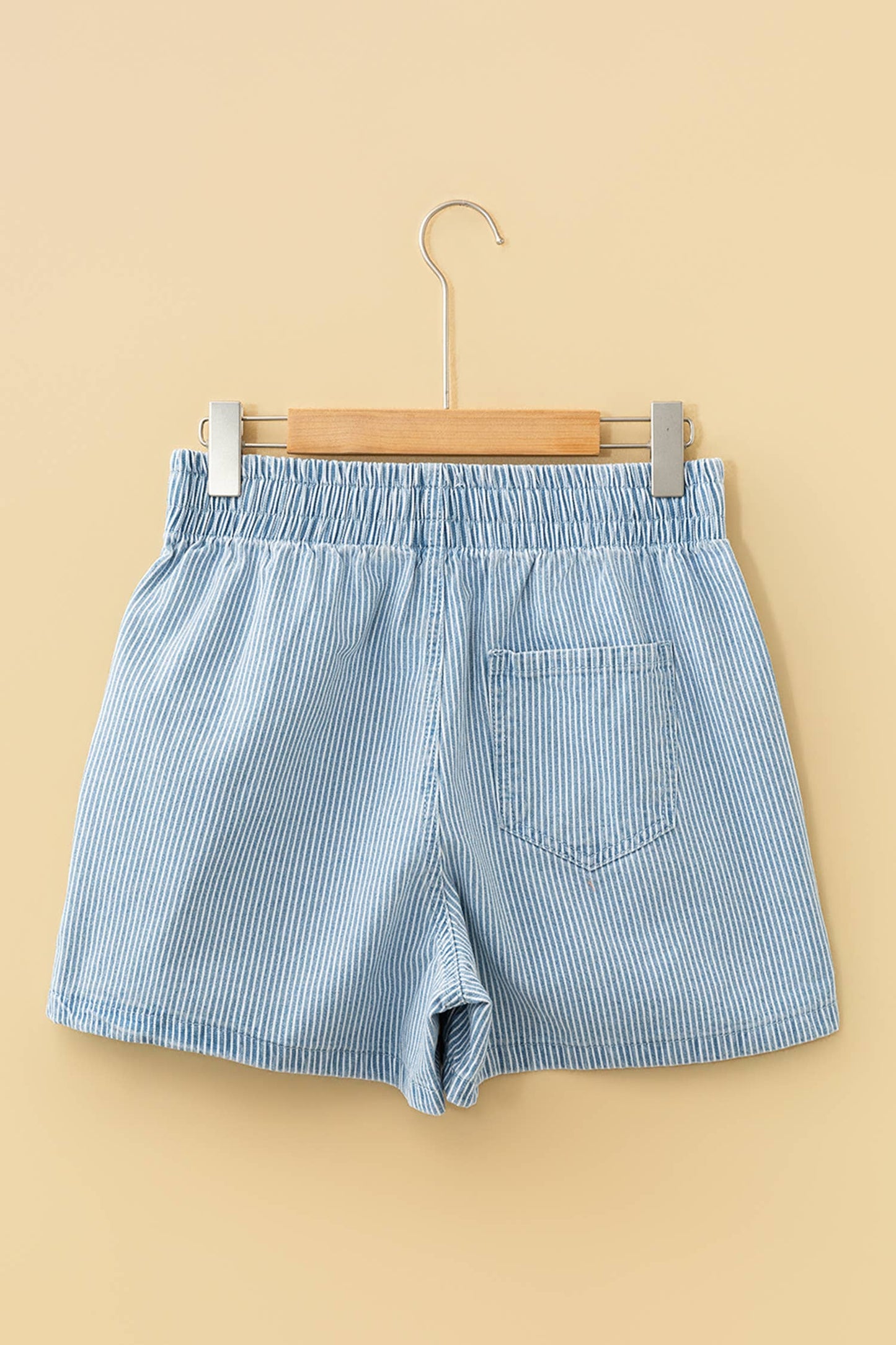 Elastic Waist Striped Short