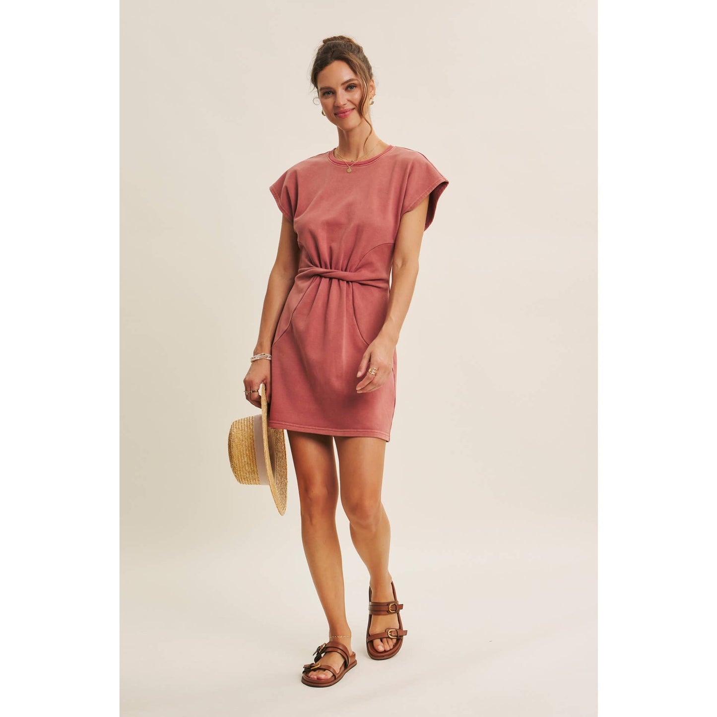 Twist Terry Mini Dress