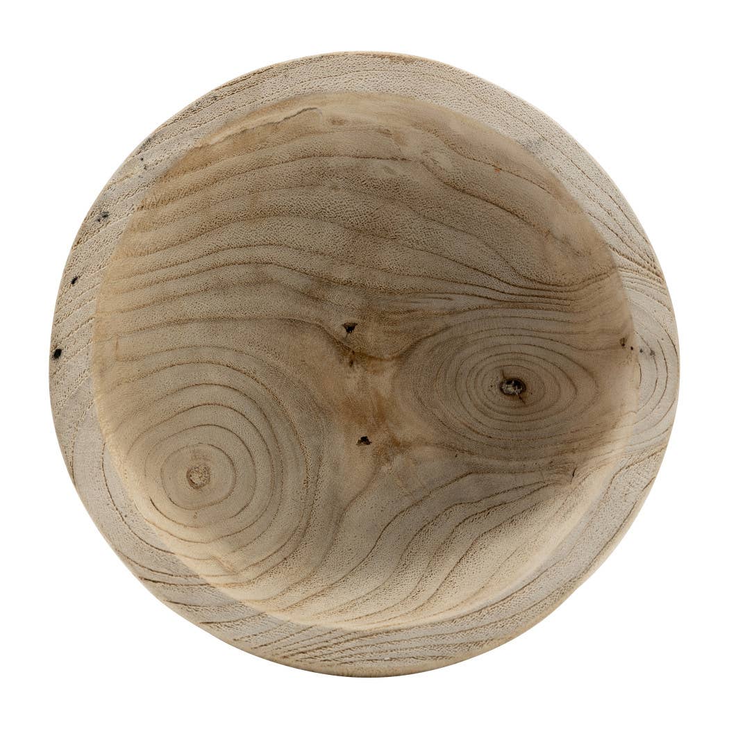 Brown Paulownia Wood with Pedestal Base