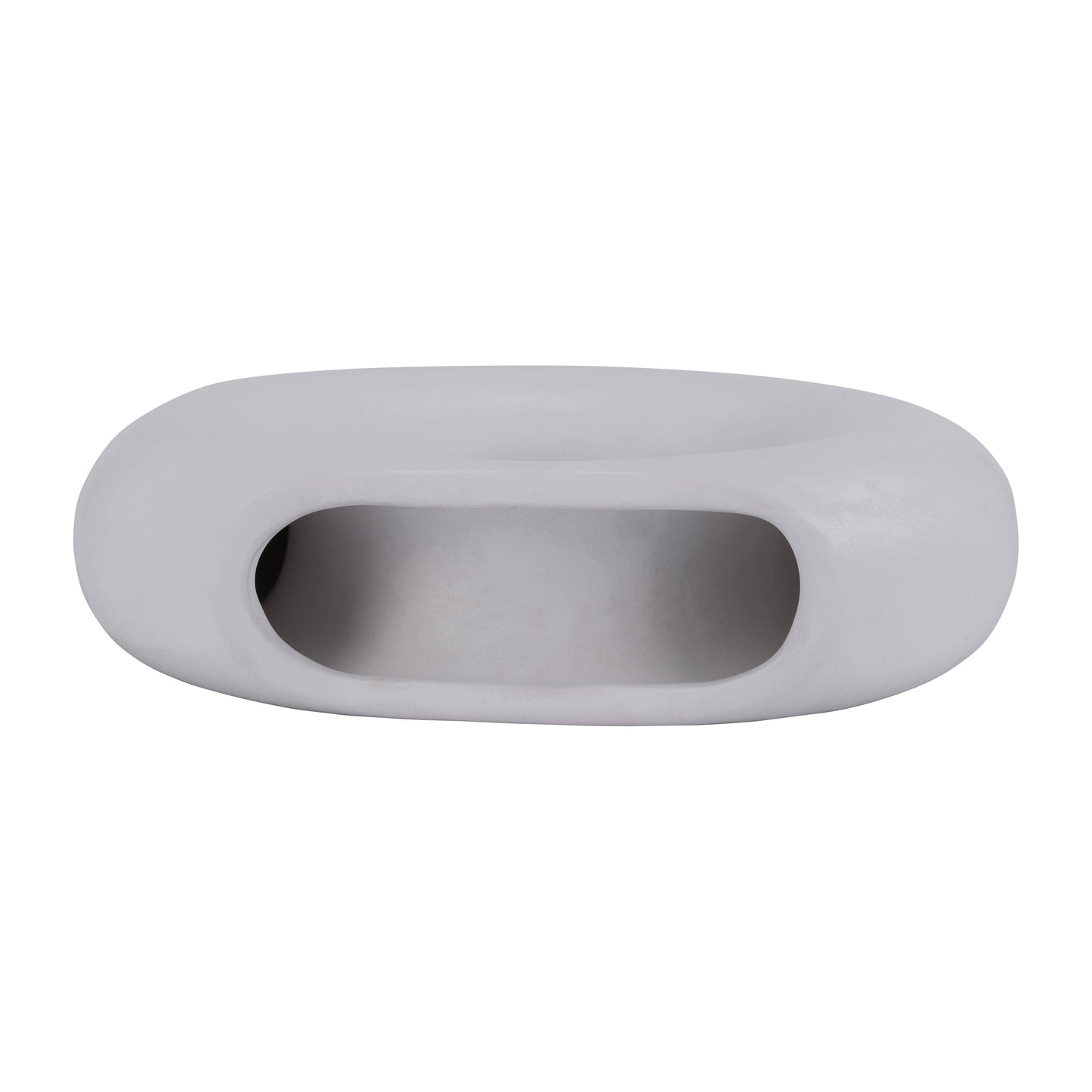 White Ceramic Donut Round Cut-Out