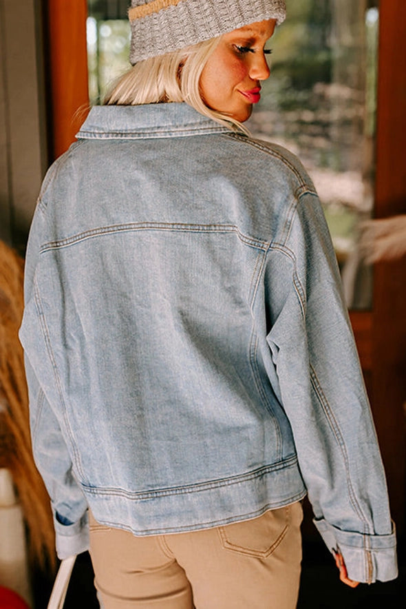 Beau Blue Washed Denim Jacket