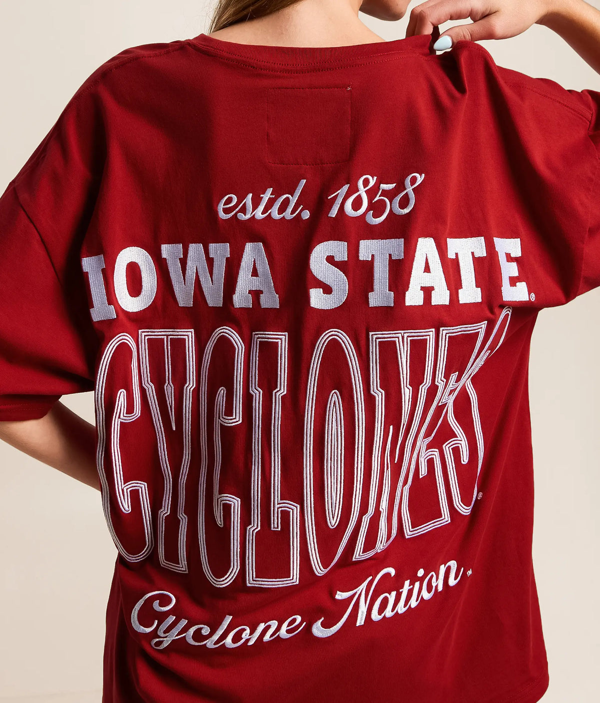 Iowa State Embroidered Billboard Oversized Tee