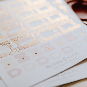 Gold Foil Bible Tabs | Dusty Pink