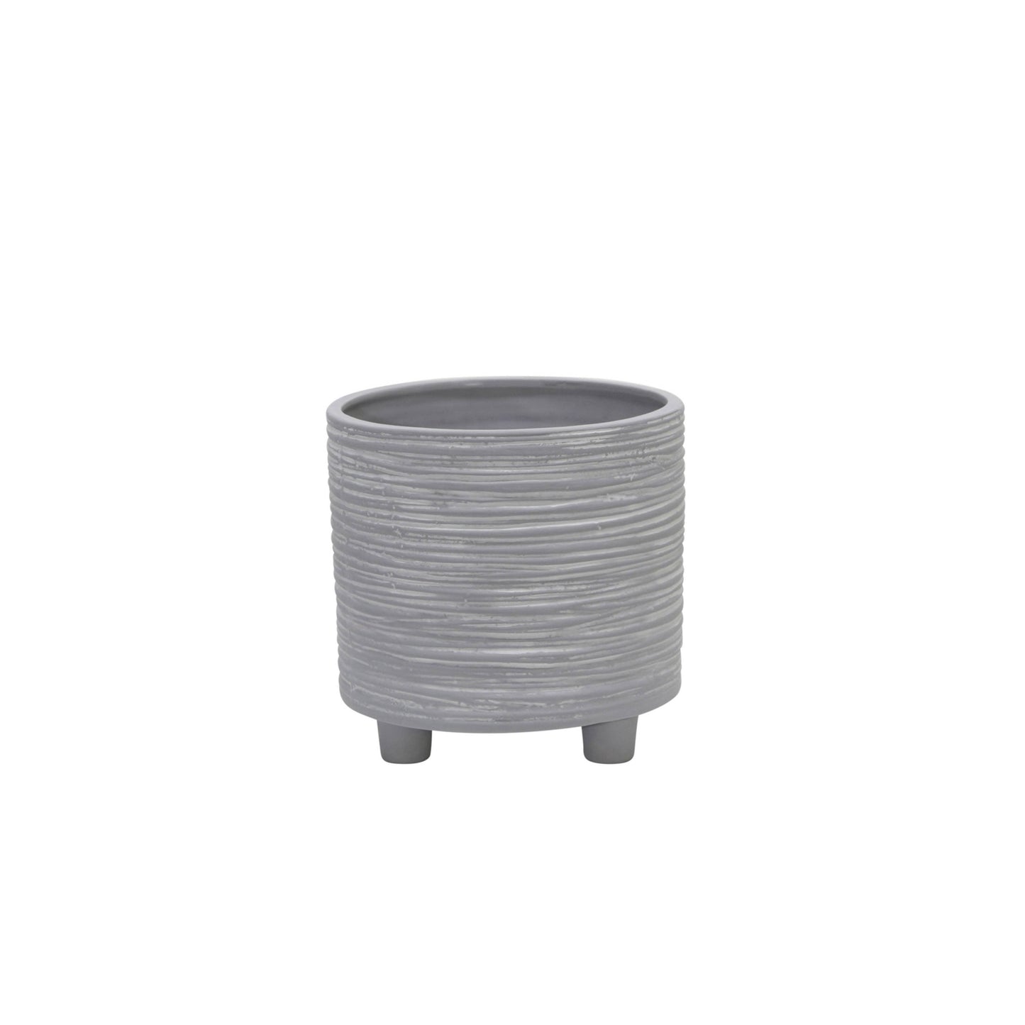 Grey Patterned Ceramic Footed