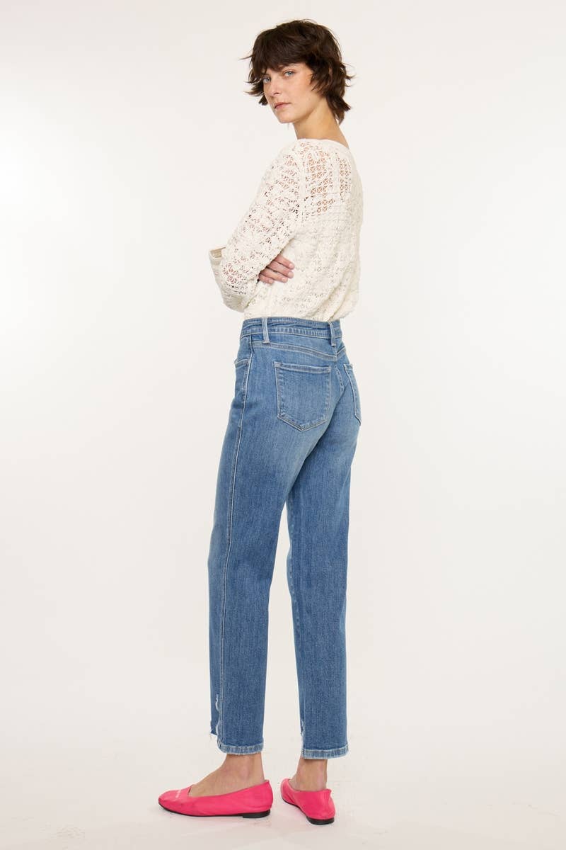 Kan Can Jupiter Mid-Rise Crop Straight Jean
