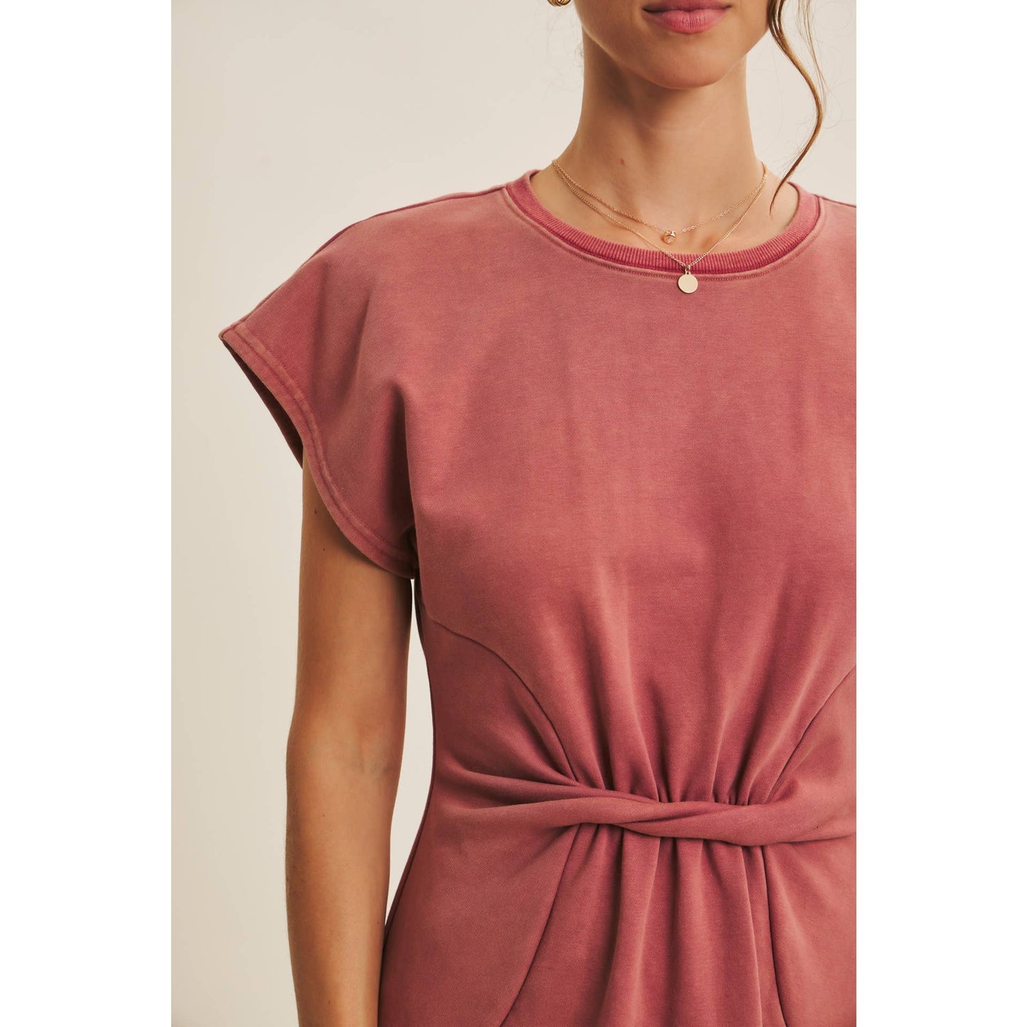Twist Terry Mini Dress