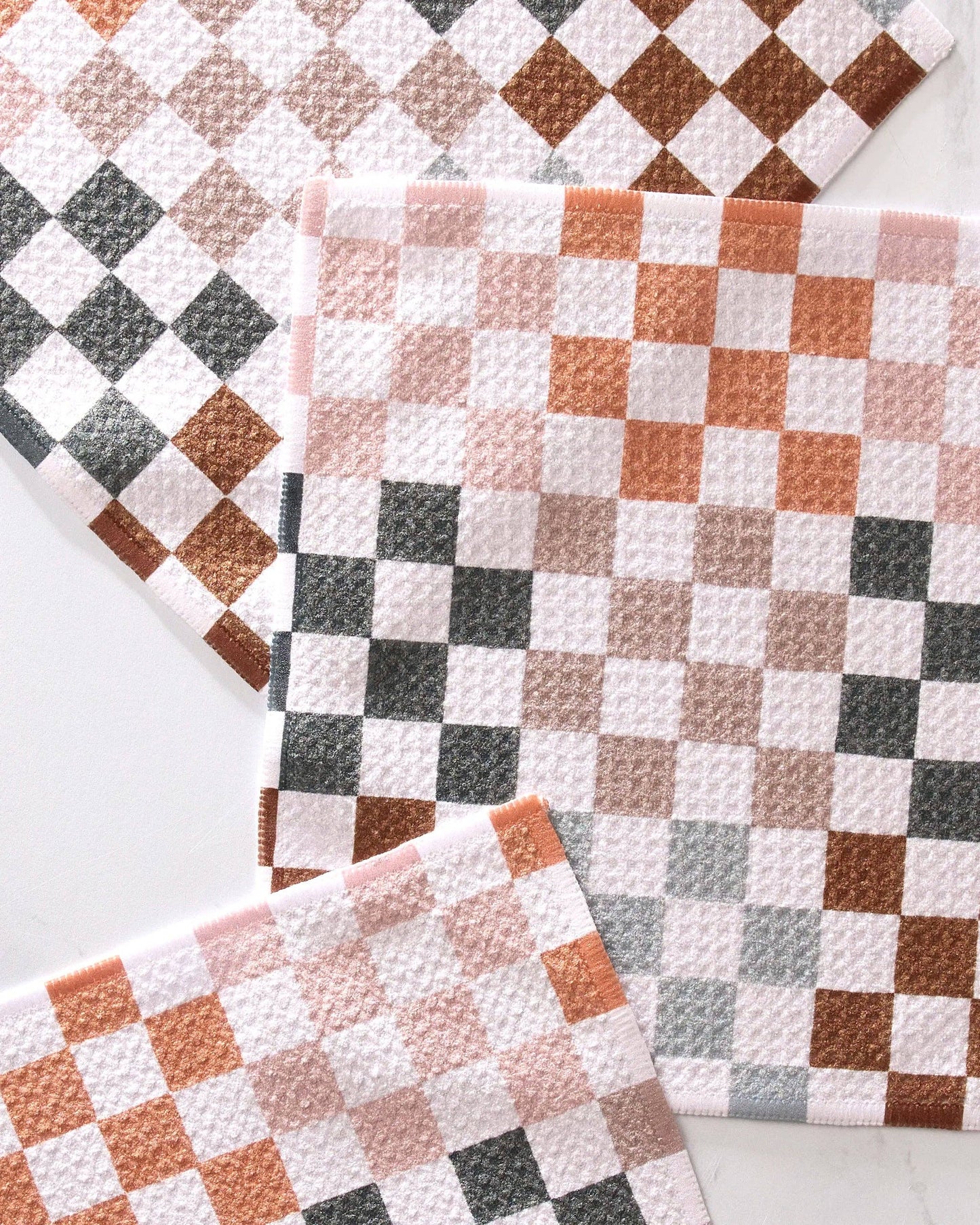 Autumn Checkers Dishcloth Set
