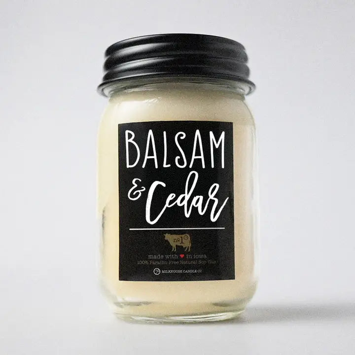 Balsam & Cedar | 13 oz Mason Jar Candle