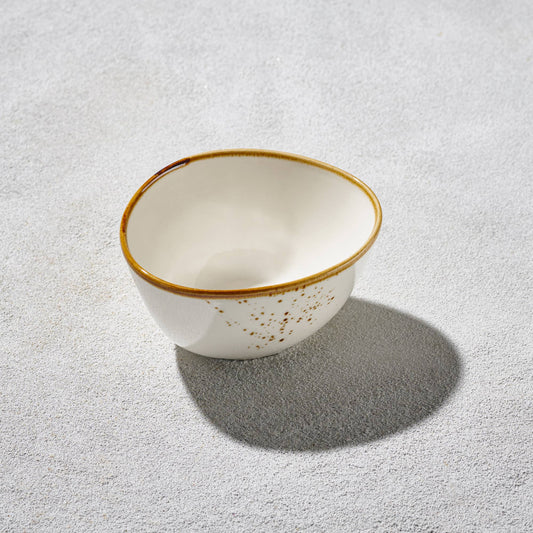 Terra 4.75 inch Oval Bowl Dap-White, 11 oz