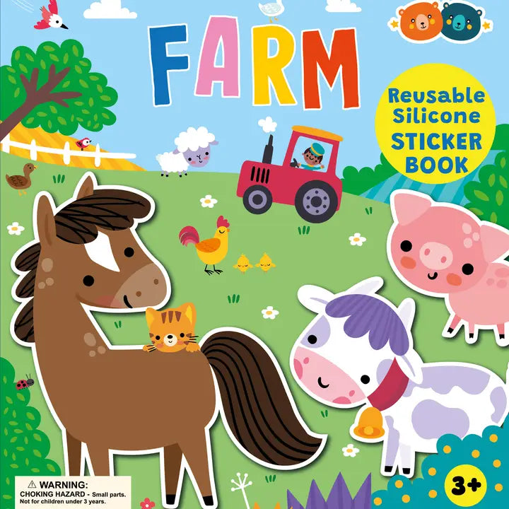 Silicone Sticker Book - Farm Resuable Stickers