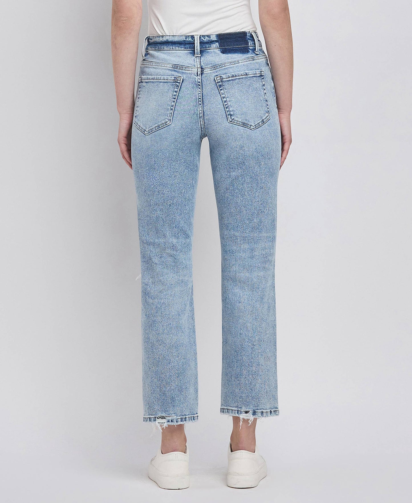 Vivid Flying Monkey High Rise Distressed Crop Straight