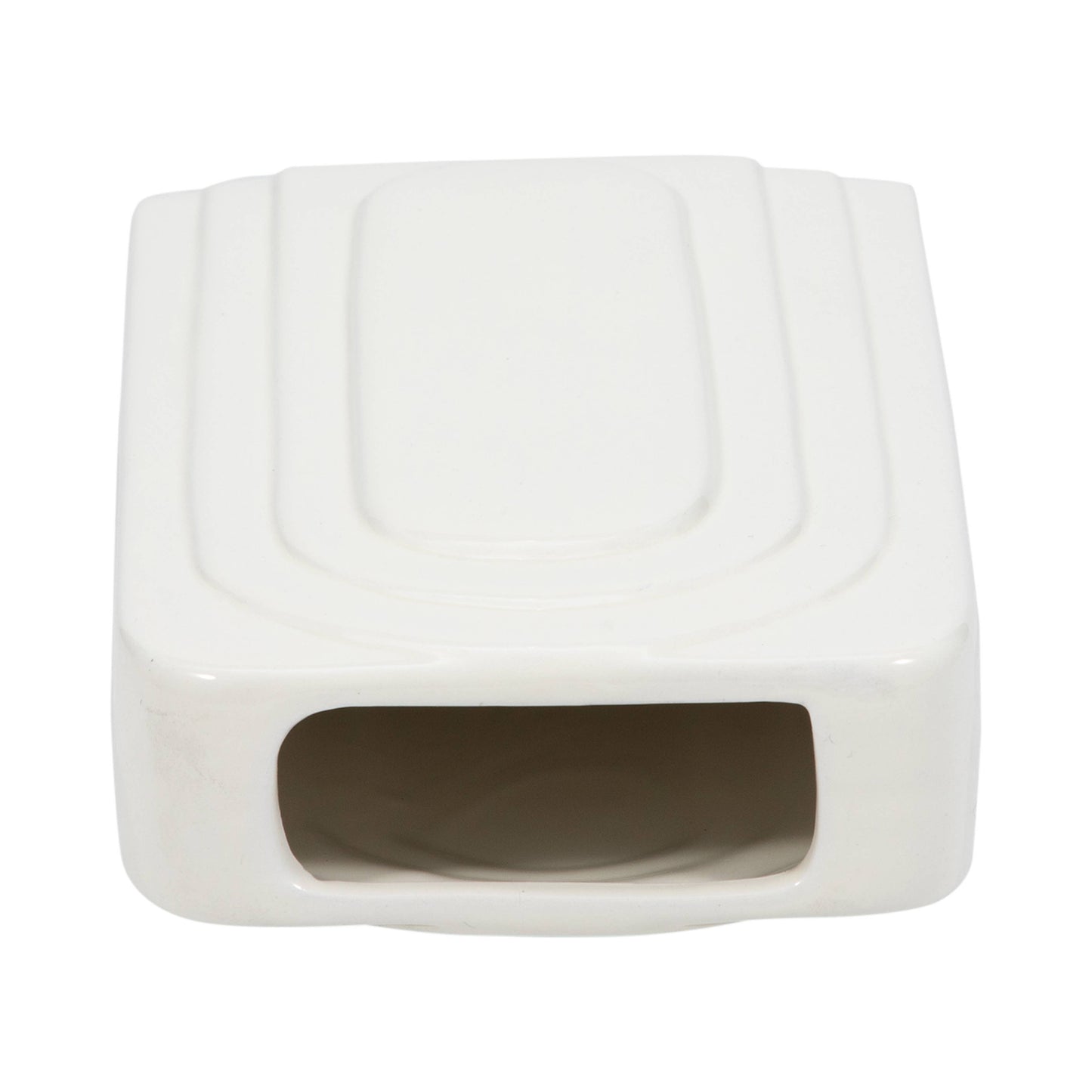 White Ceramic Rectangle Etched Arch
