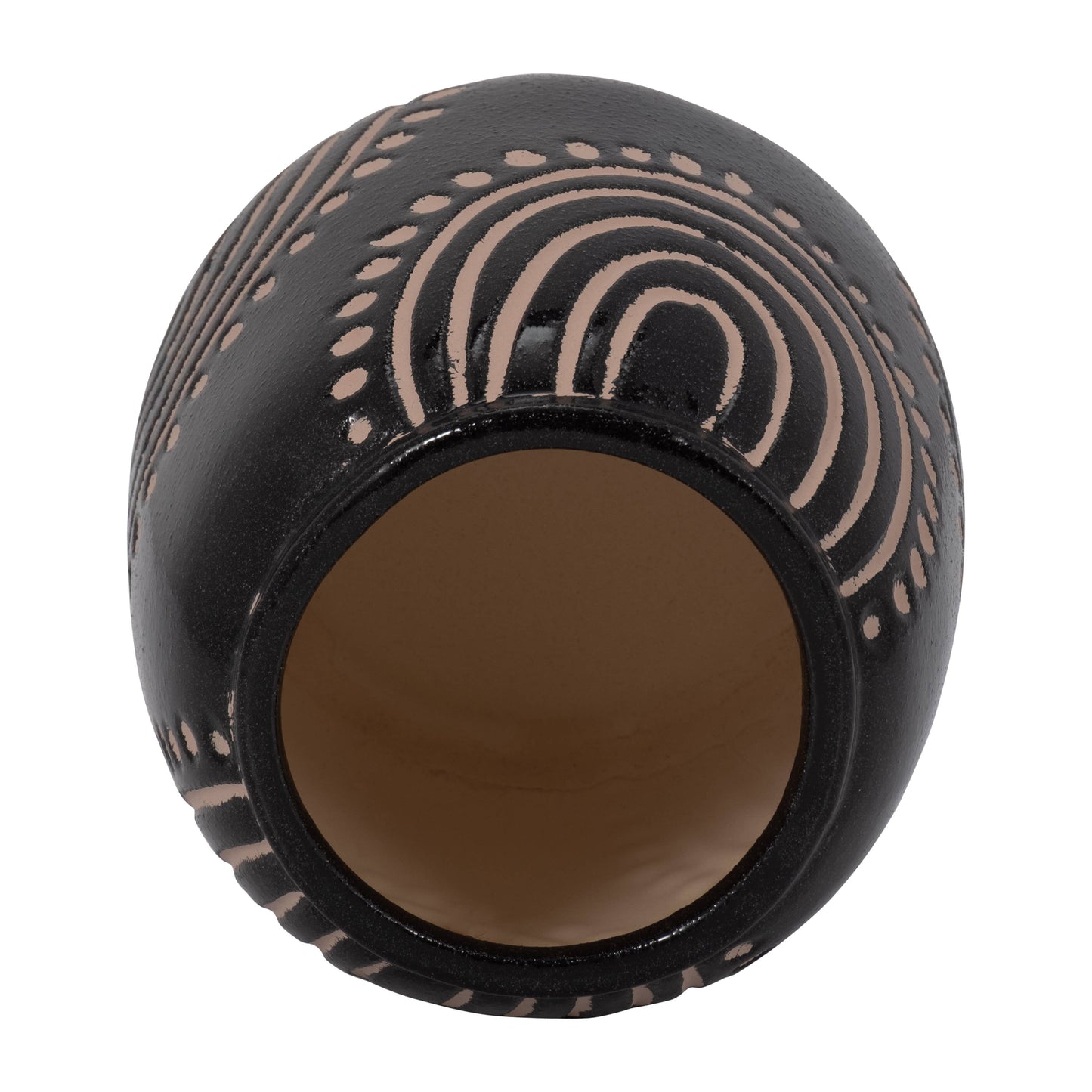 Black/Tan Ceramic Modern Tribal Arch