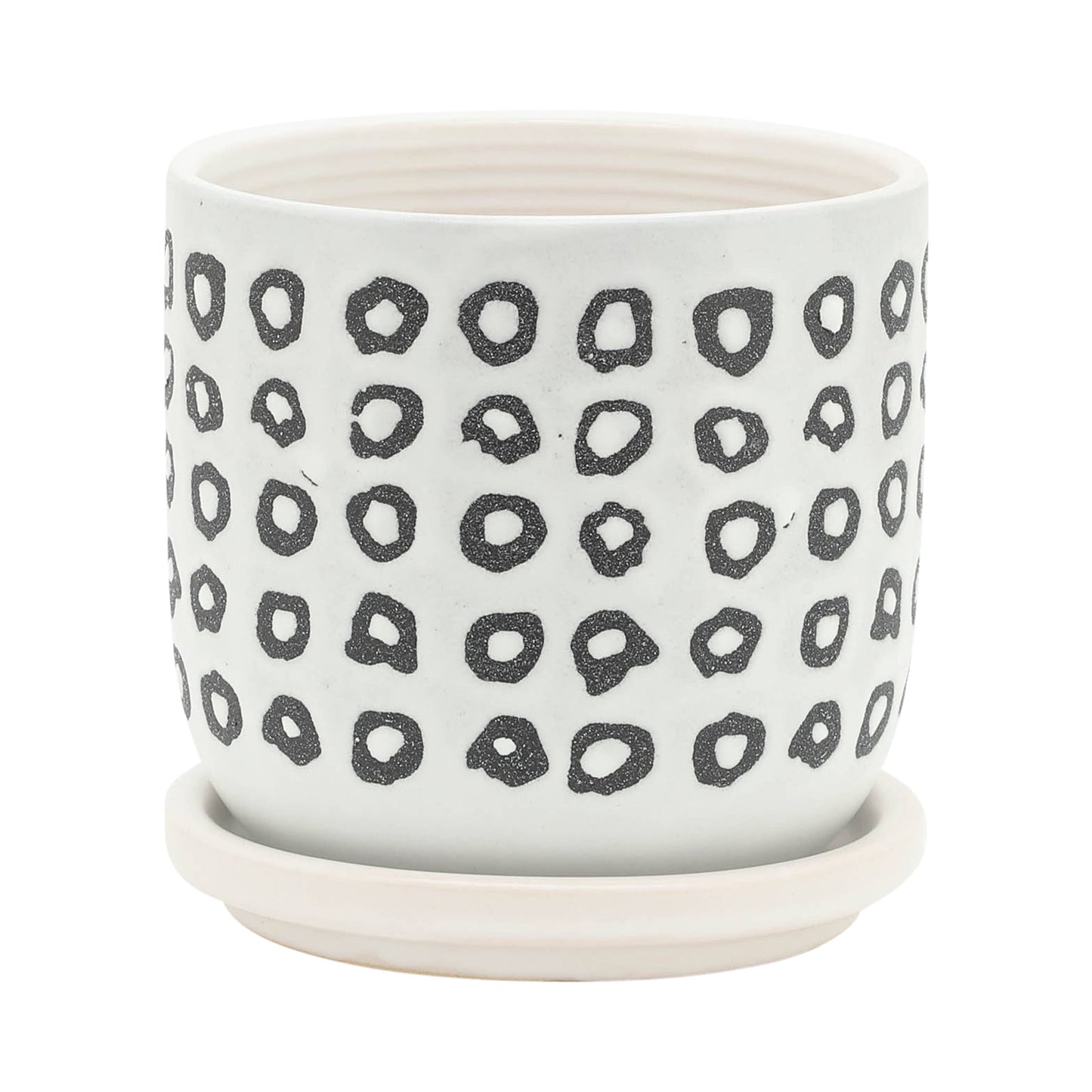 Black Ceramic Aztec Saucer