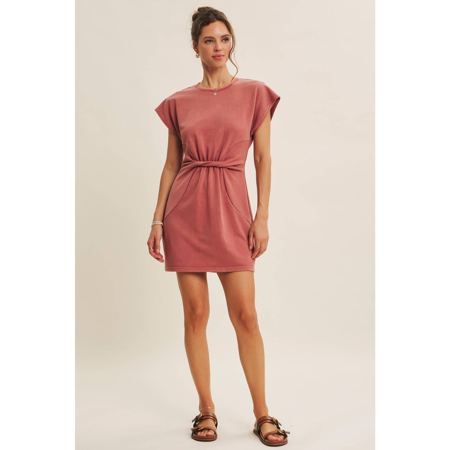 Twist Terry Mini Dress
