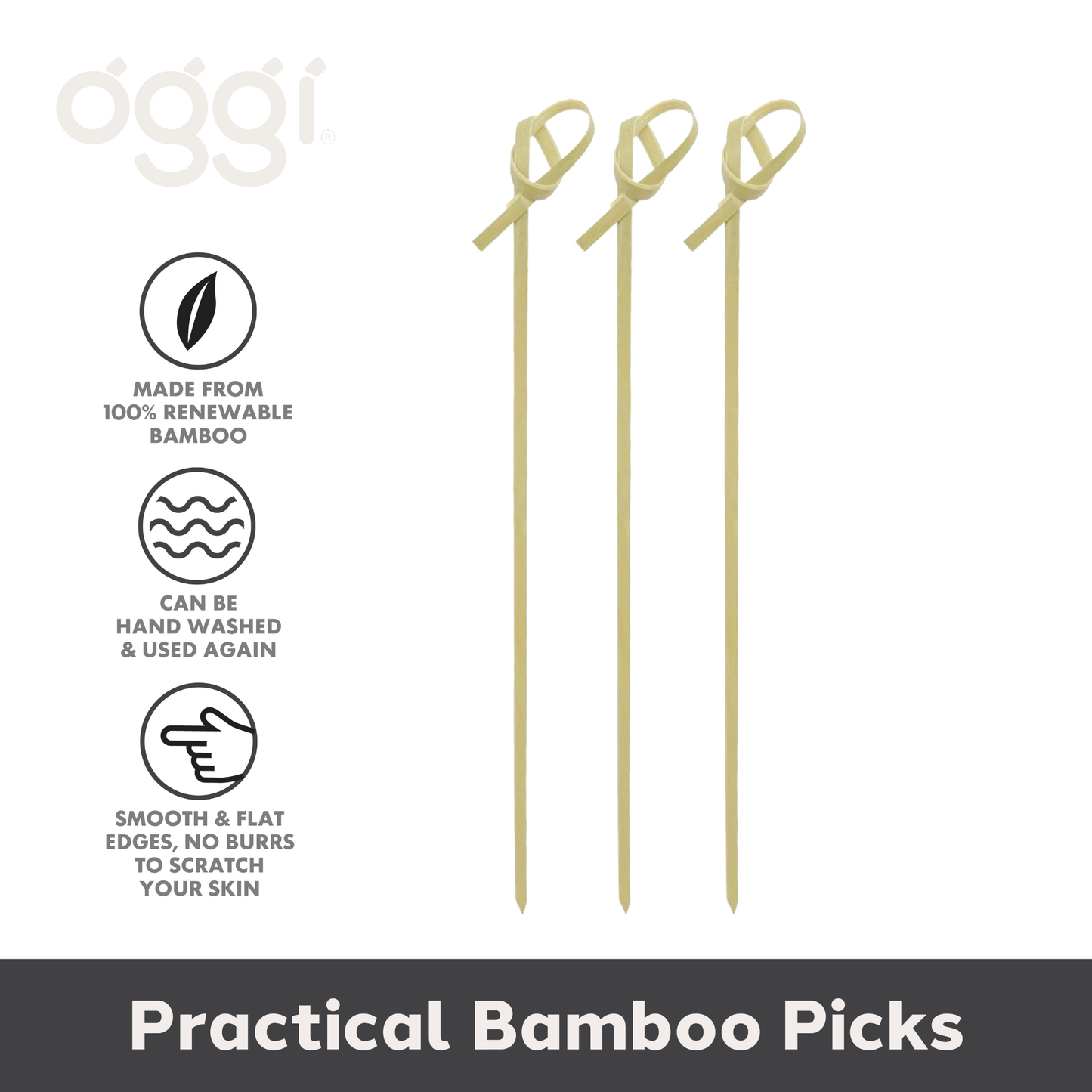 Cocktail Picks 25 pc Bamboo - 4.25" / 11 cm