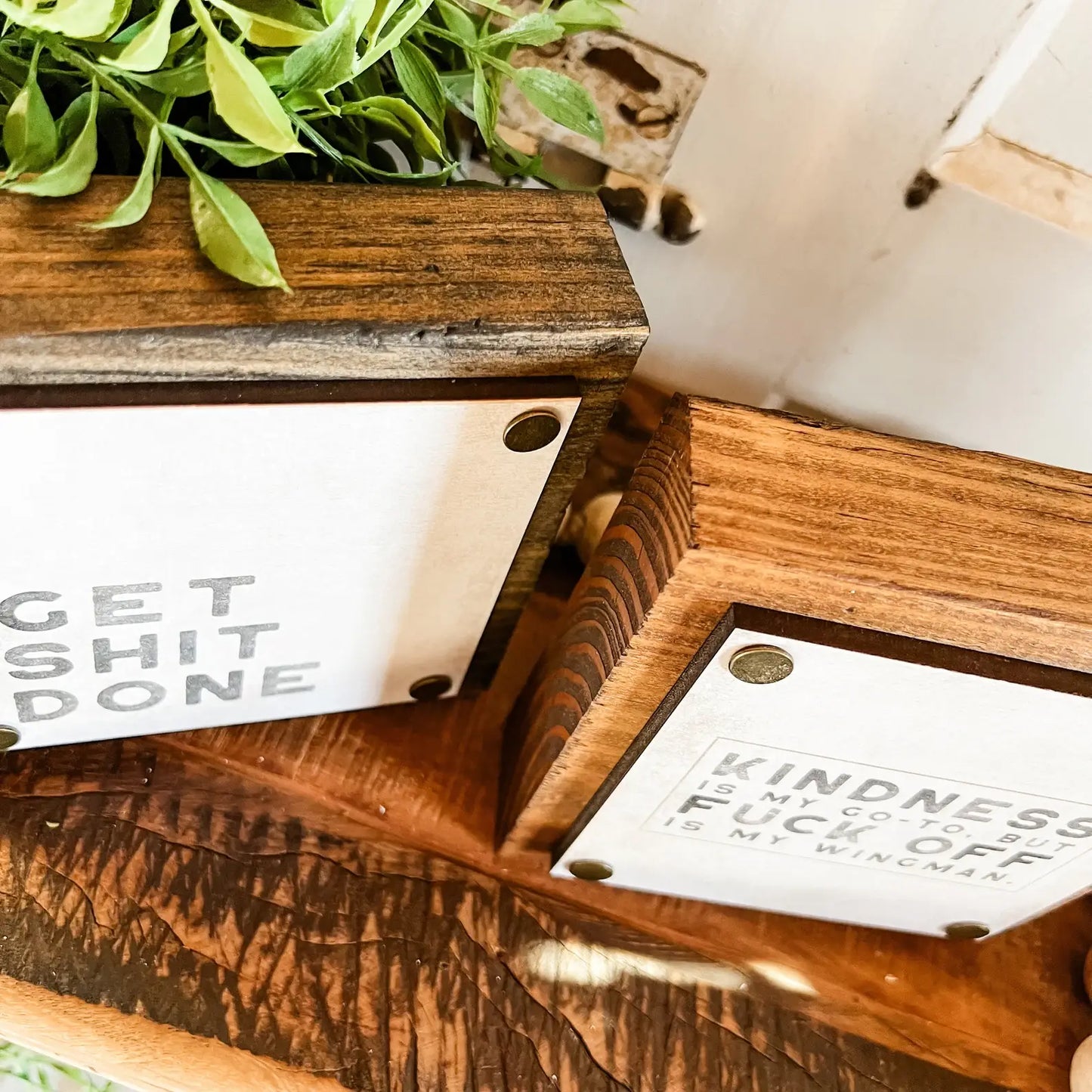 Funny Mini Wood Block Sign