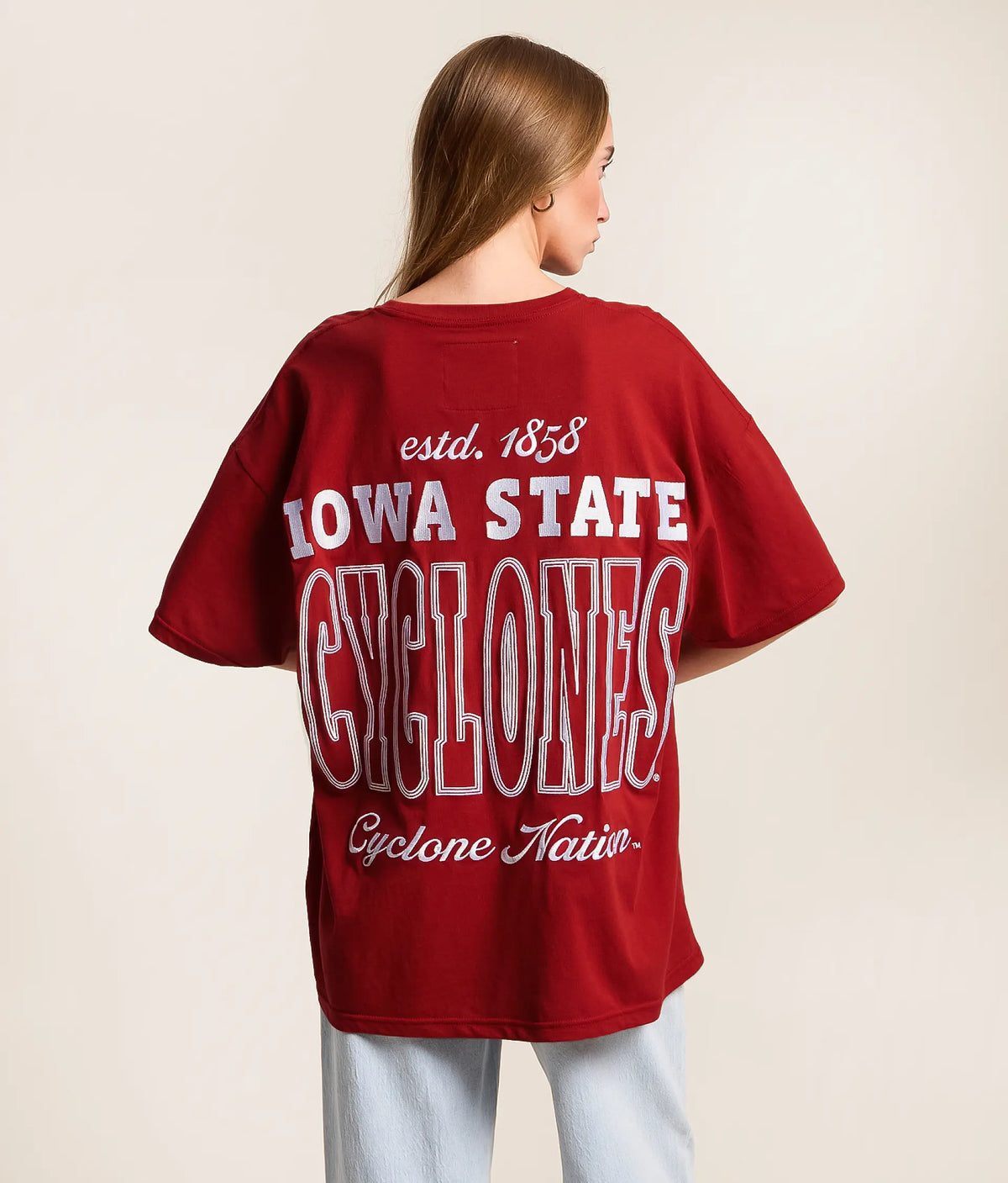 Iowa State Embroidered Billboard Oversized Tee