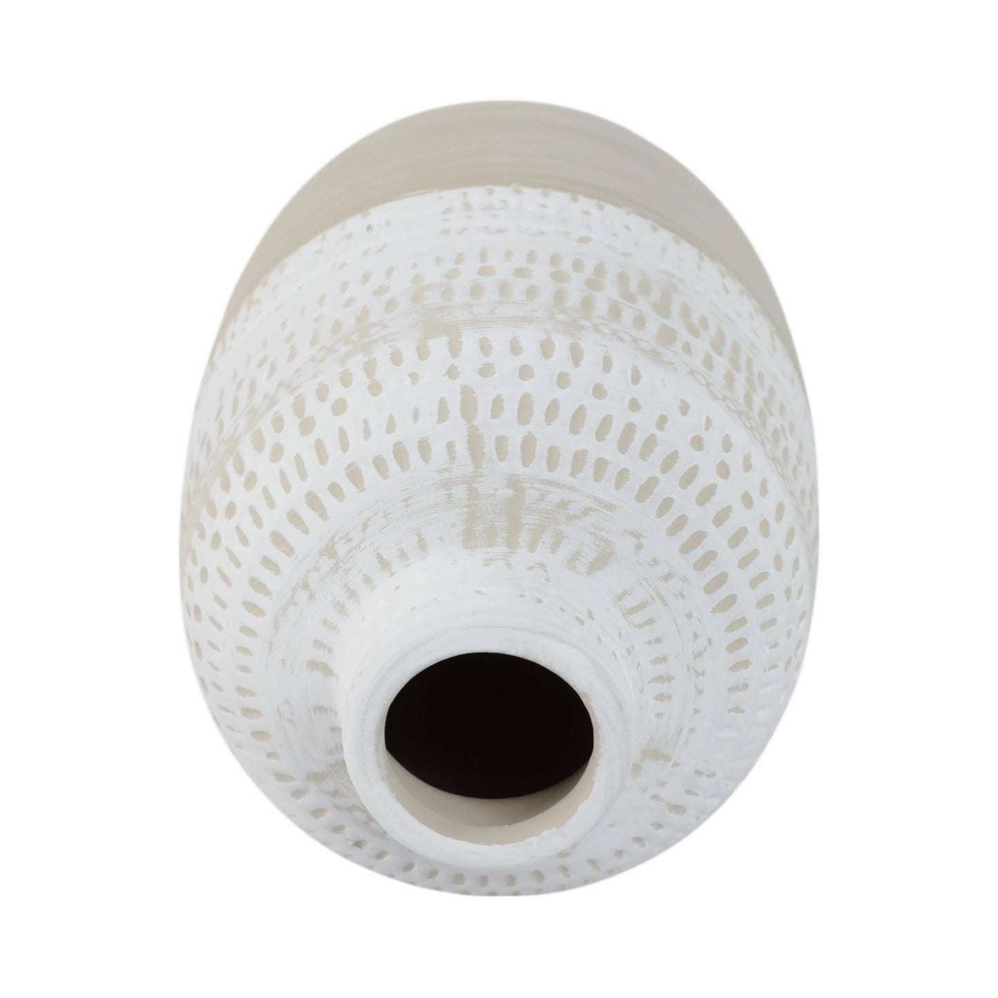 Ivory/Beige Ceramic Tribal Texture