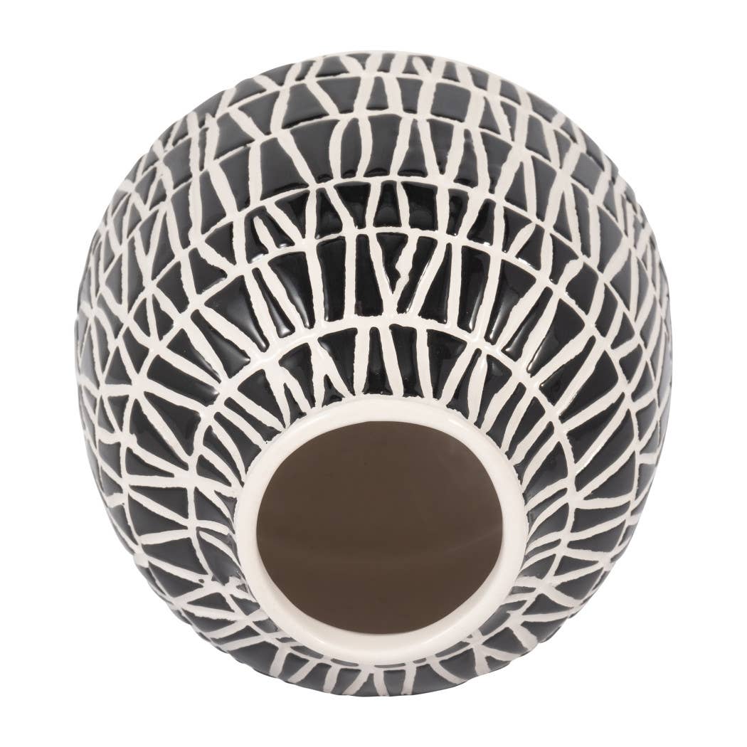 Black Ceramic Modern Tribal Pattern