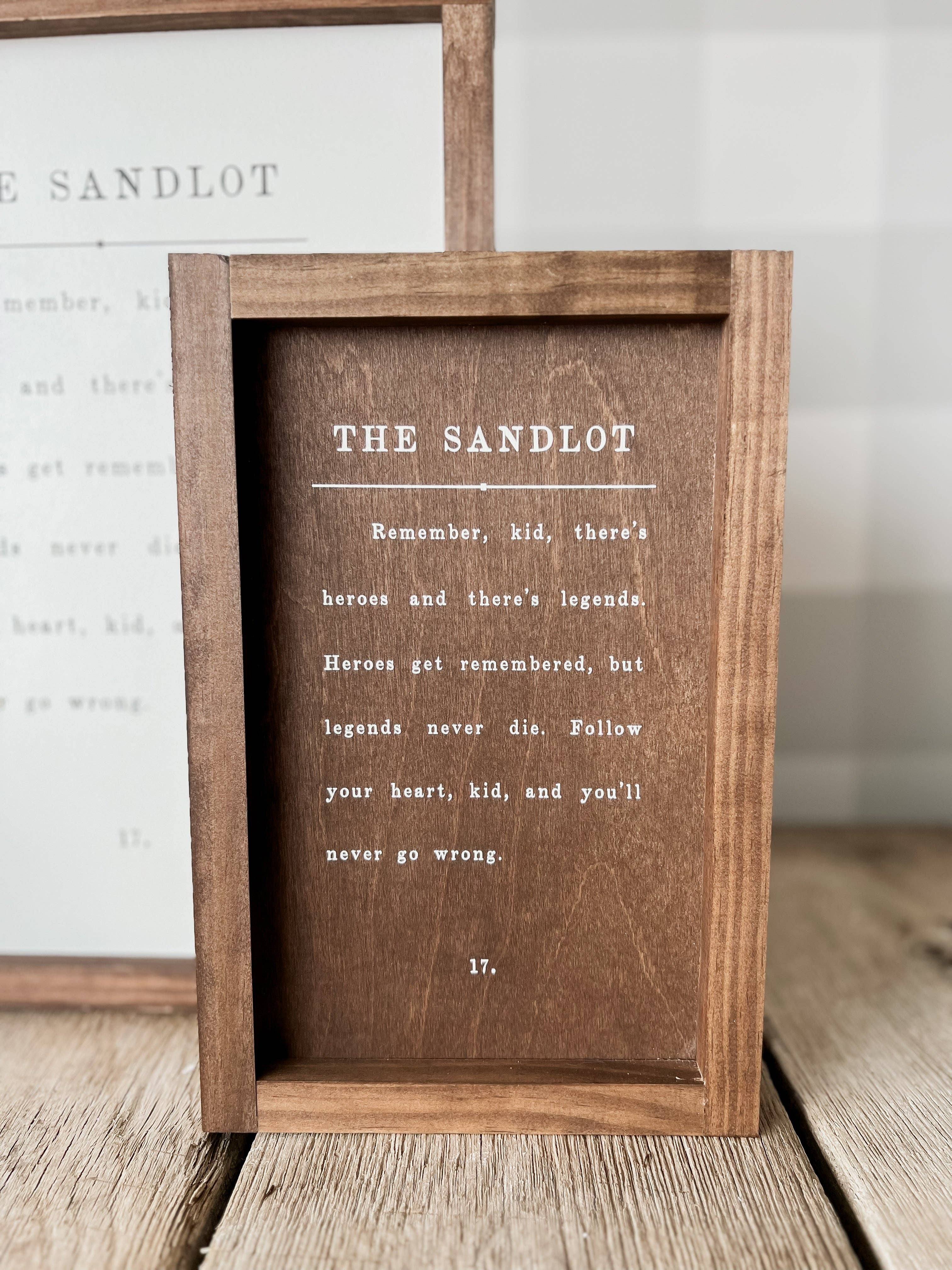 The Sandlot | Mother's Day Gifts, Wall Art: White / Light Oak / 8x12"