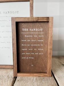 The Sandlot | Mother's Day Gifts, Wall Art: White / Light Oak / 8x12"