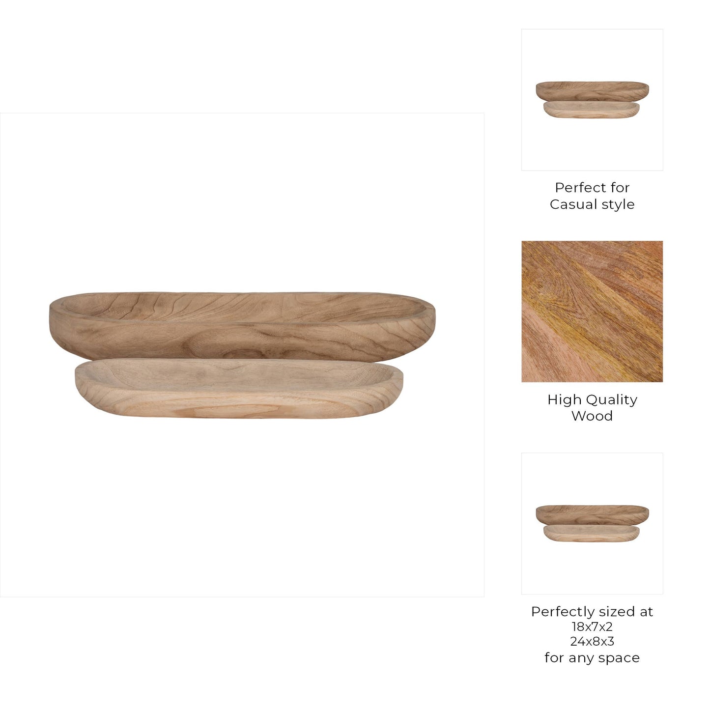 Natural Wood Decorative Plates