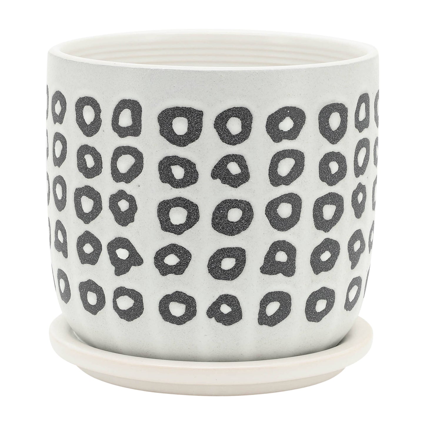 Black Ceramic Aztec Saucer