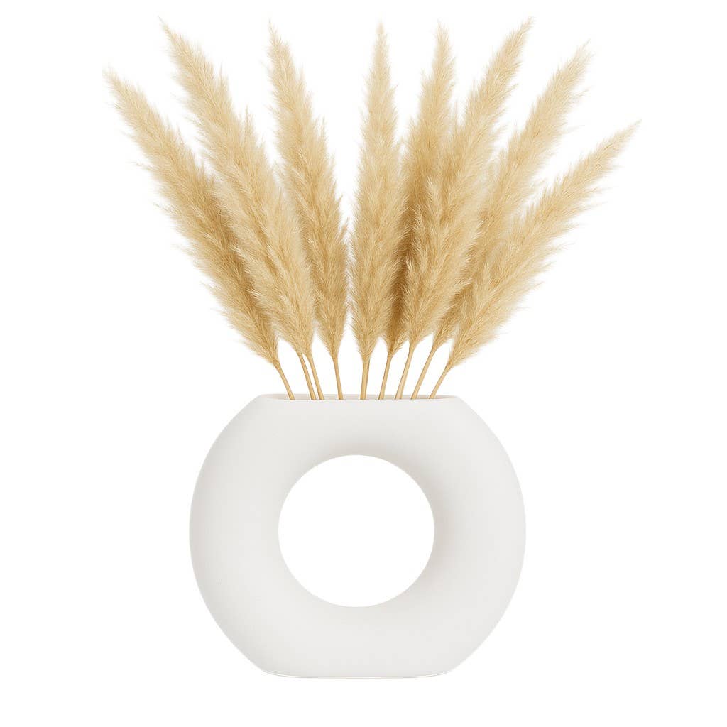 White Ceramic Donut Round Cut-Out