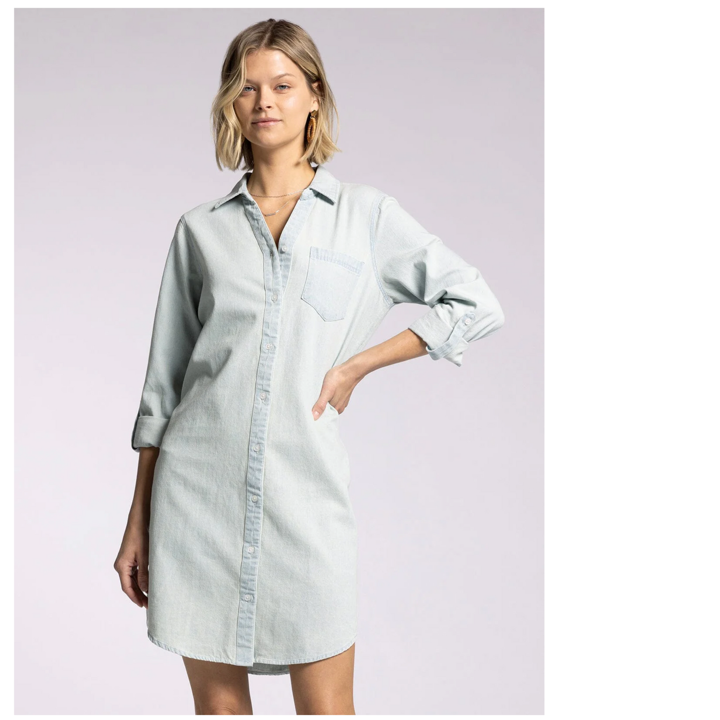 Fatina Light Wash Denim Dress