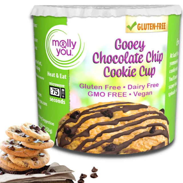 Gluten-Free Gooey Chocolate Chip Cookie Microwave Single
