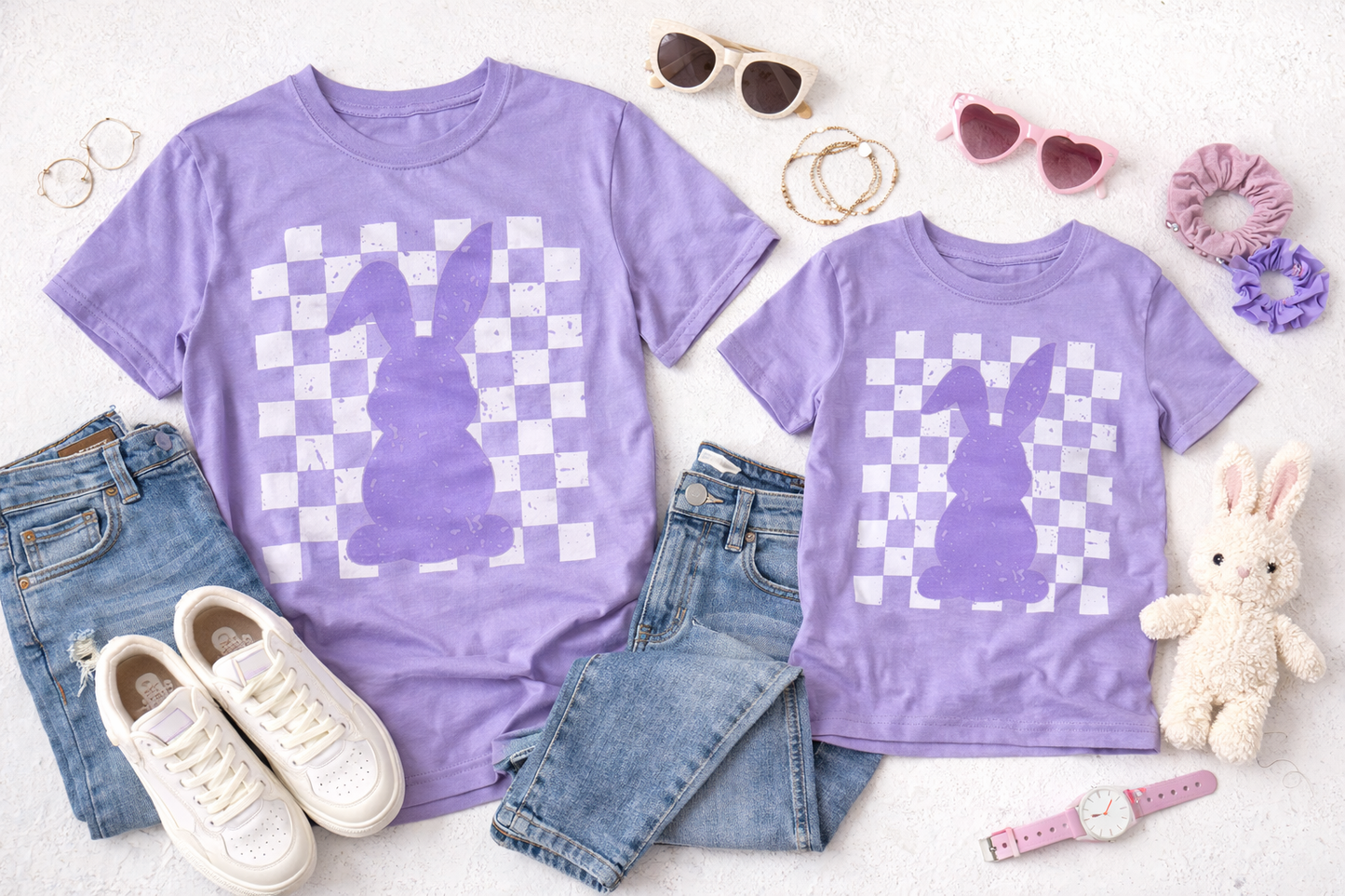 Checkered Bunny Tee