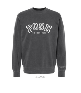 Posh Studios Midweight Pigment-Dyed Crewneck Sweatshirt