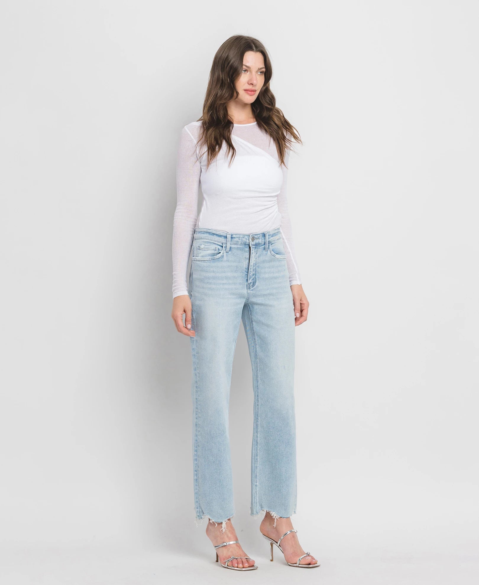 Meritorious High Rise Wide Leg Vervet Denim