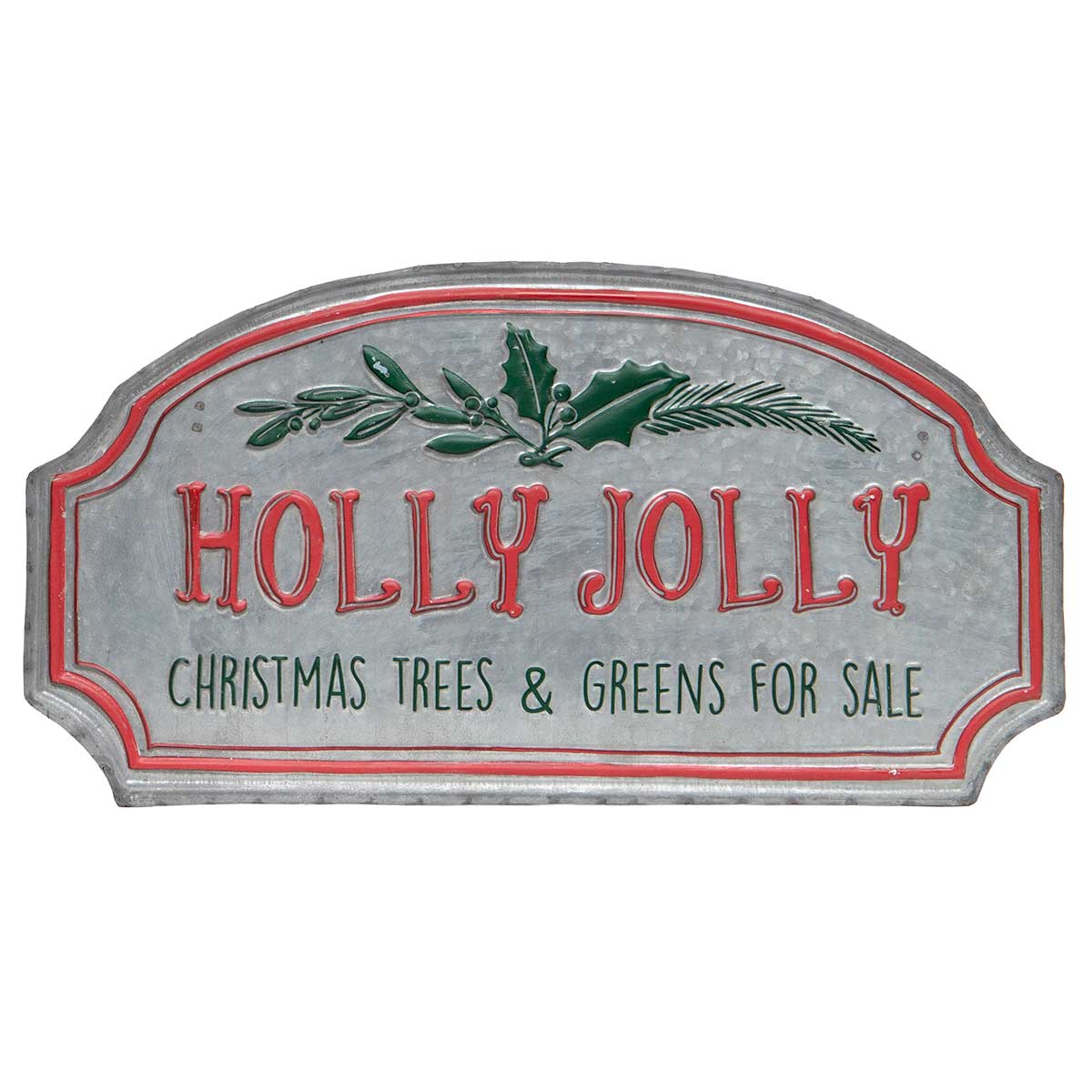 Holly Jolly Metal Sign
