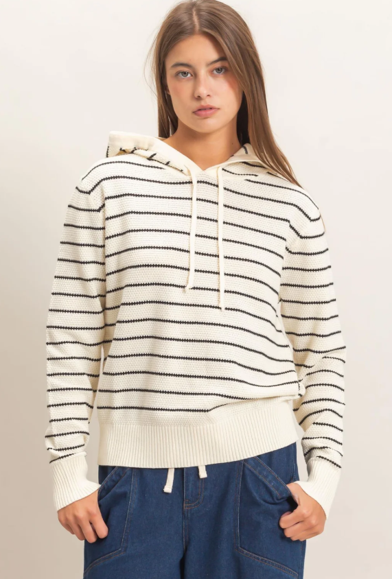 Striped Hooded Sweater