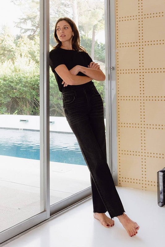 Smooth Flying Monkey High Rise Slim Wide Jeans