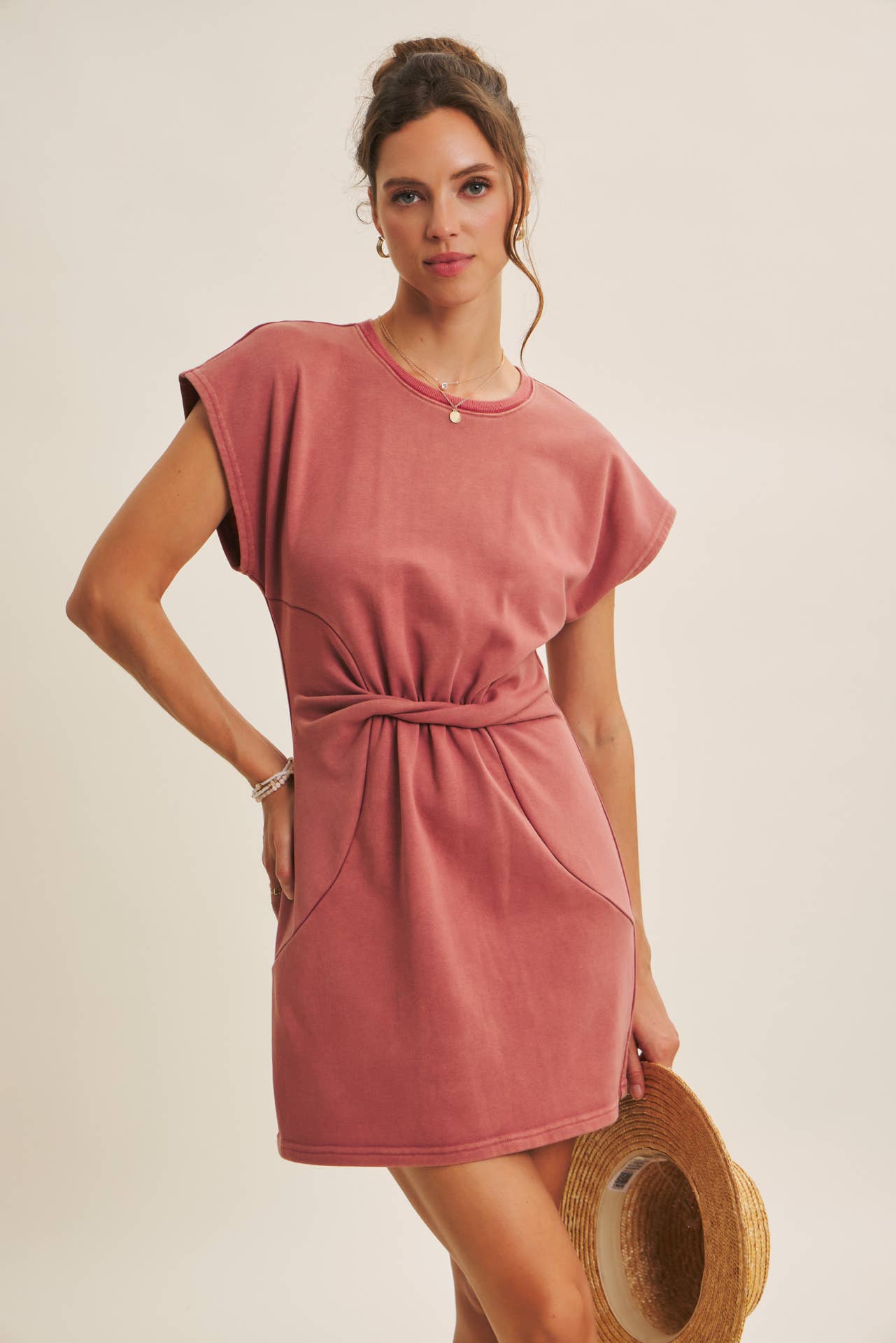 Twist Terry Mini Dress