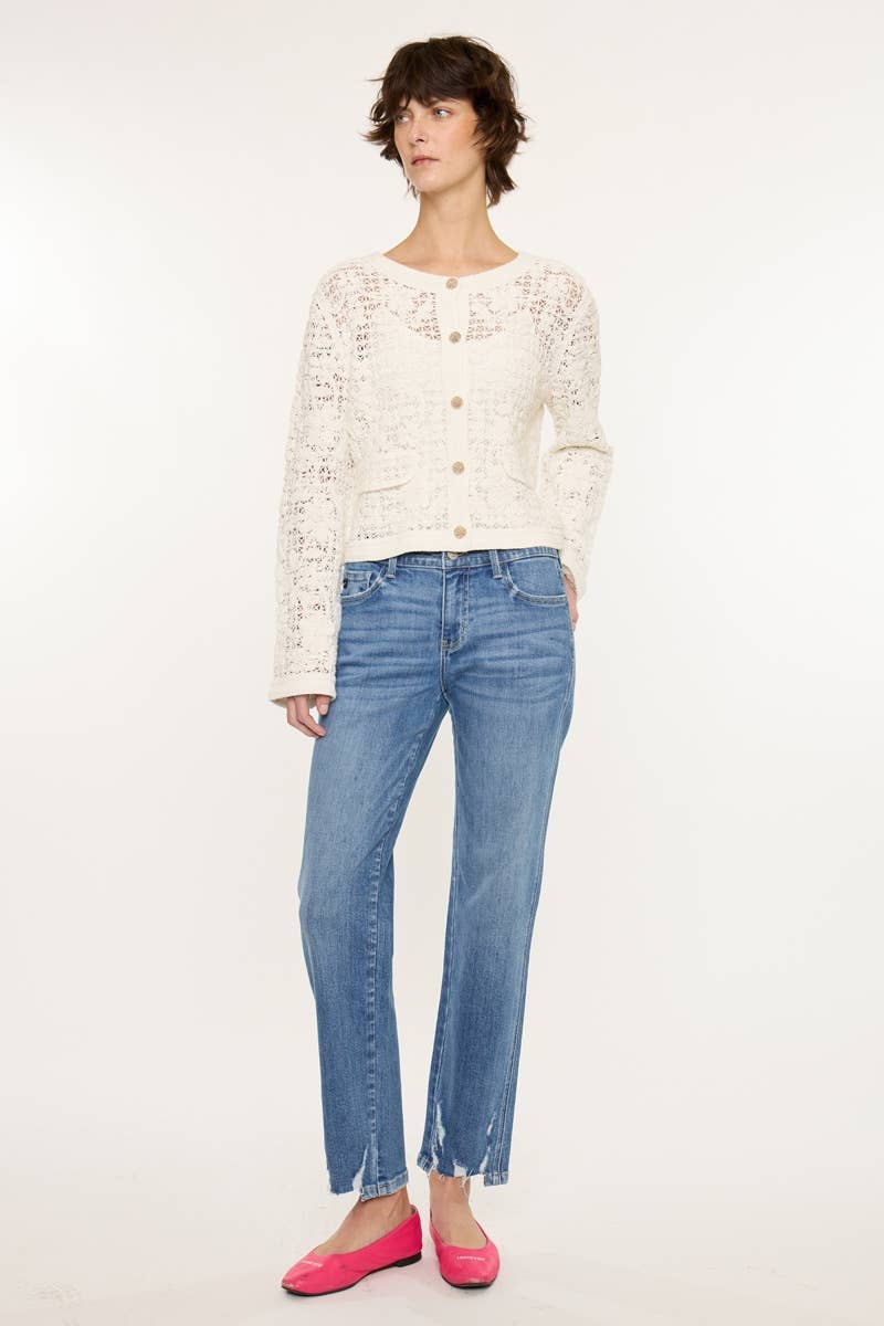 Kan Can Jupiter Mid-Rise Crop Straight Jean