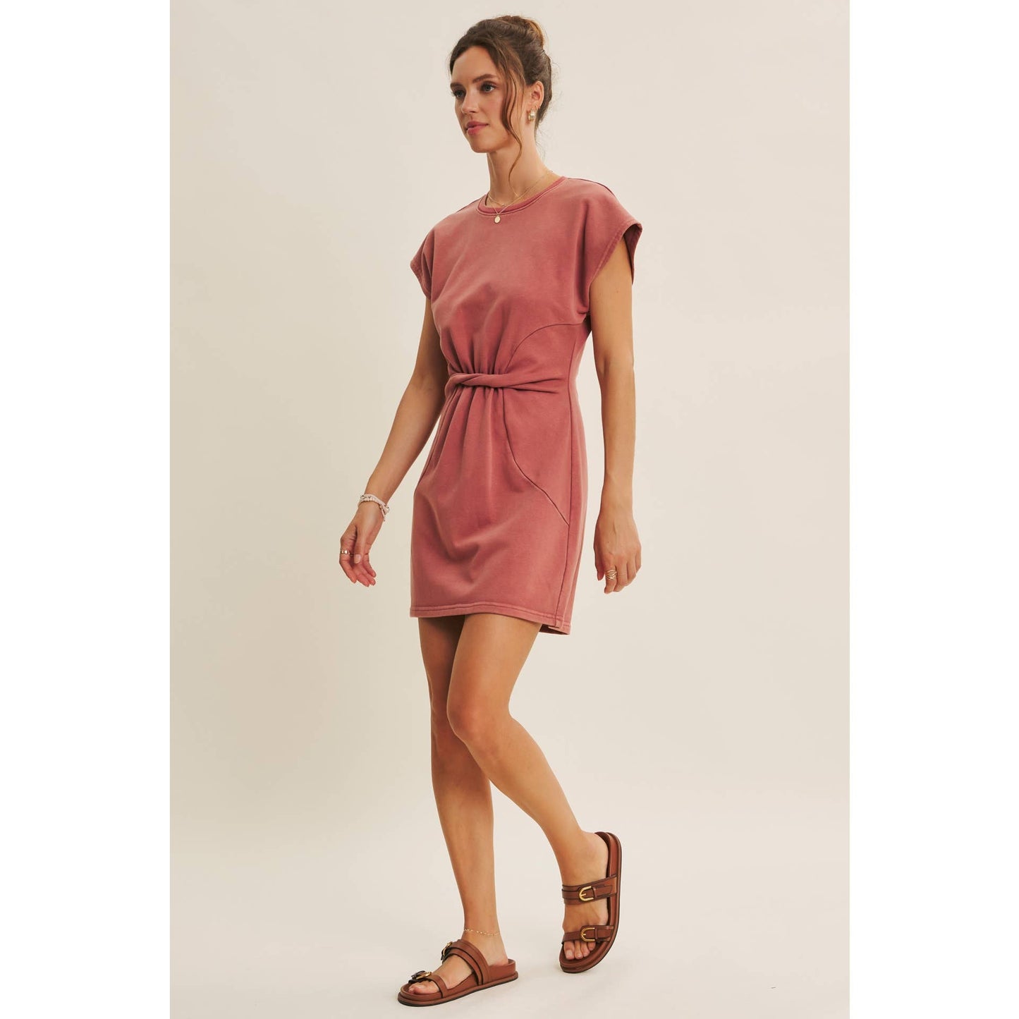 Twist Terry Mini Dress