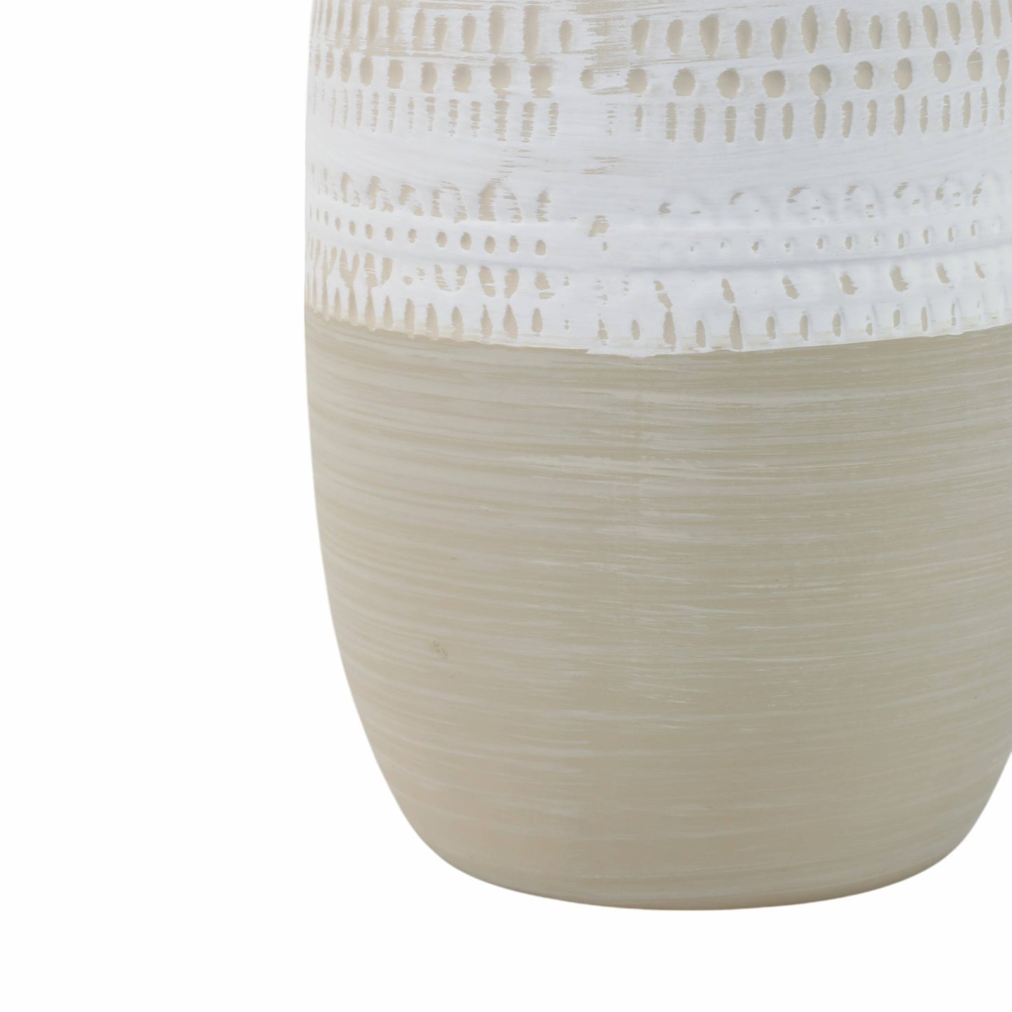 Ivory/Beige Ceramic Tribal Texture