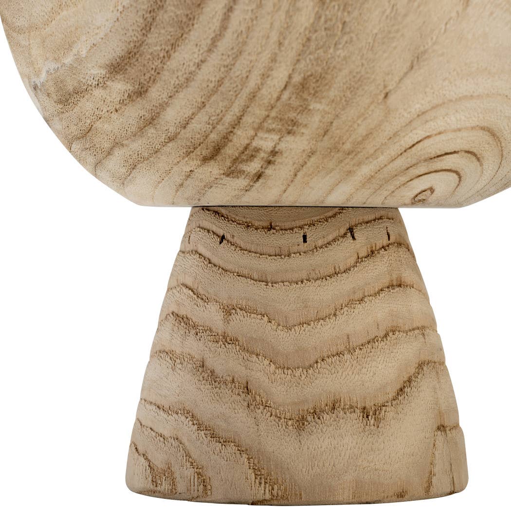 Brown Paulownia Wood with Pedestal Base