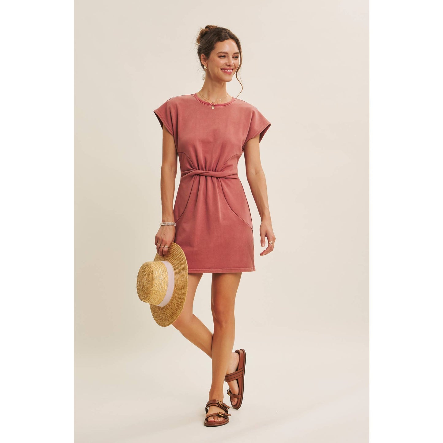 Twist Terry Mini Dress
