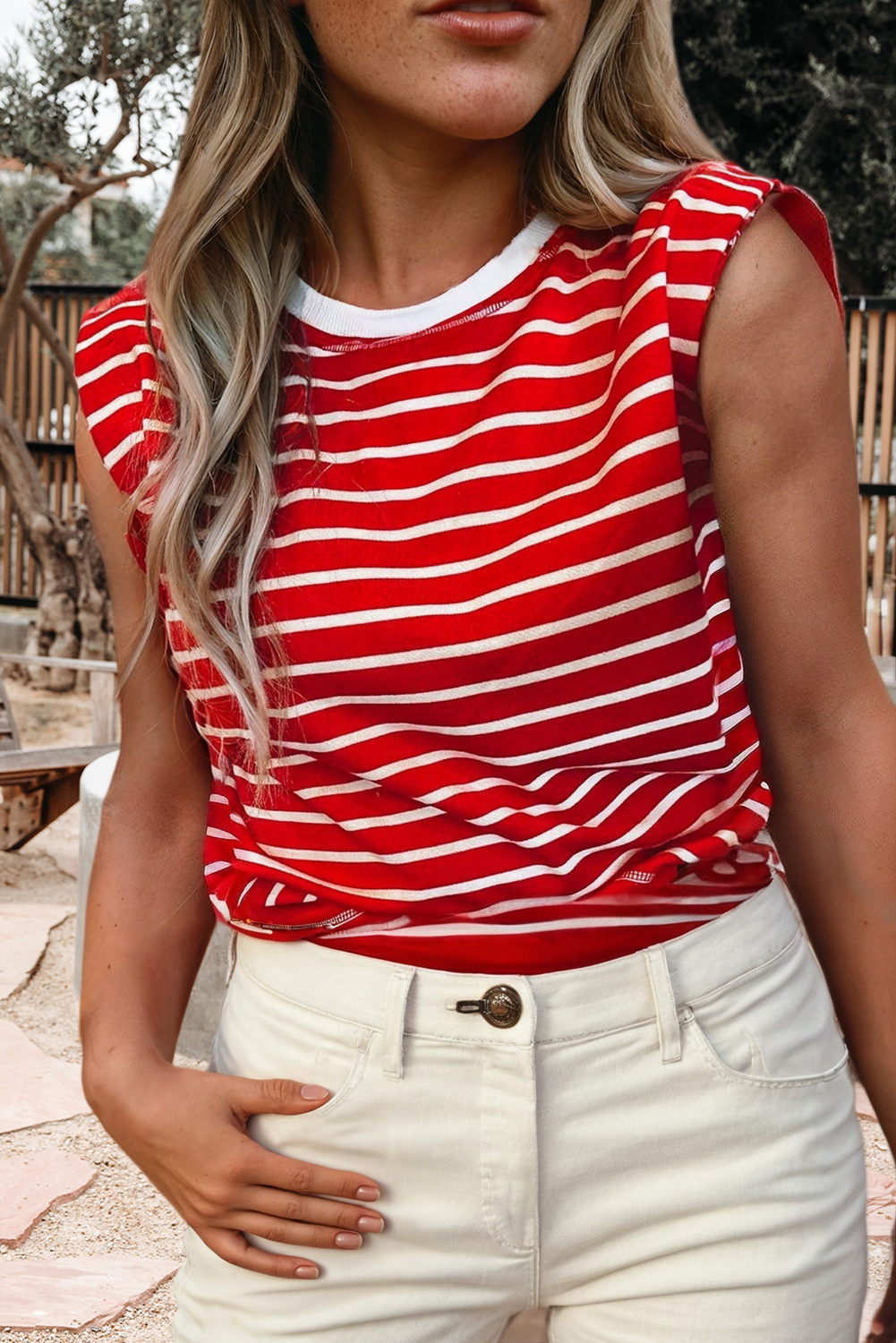 Stripe Ribbed Tank