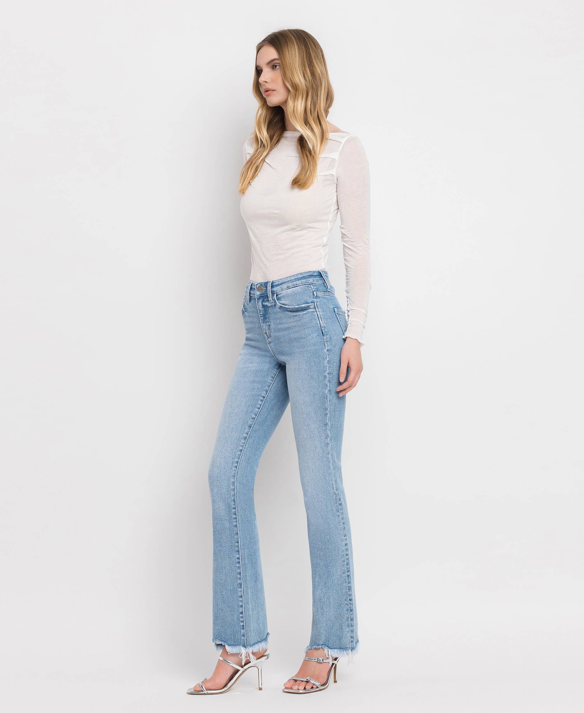 Blue Flame Flying Monkey High Rise Mini Bootcut Jeans