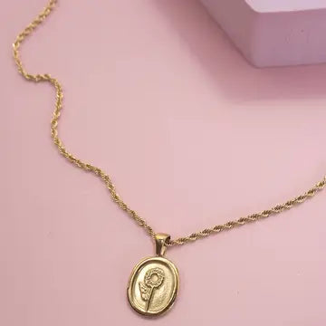 18K Rose Necklace