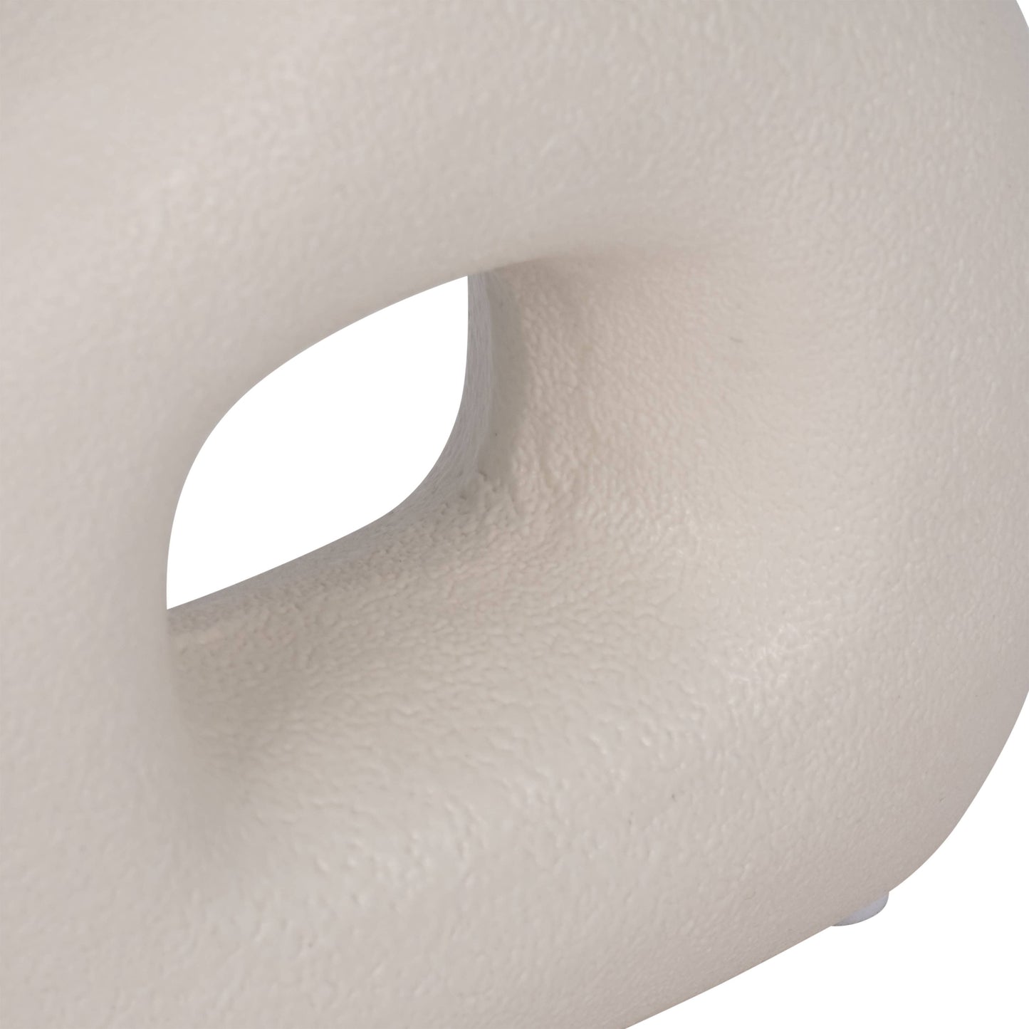 Ivory Ceramic Modern Abstract Cut-out