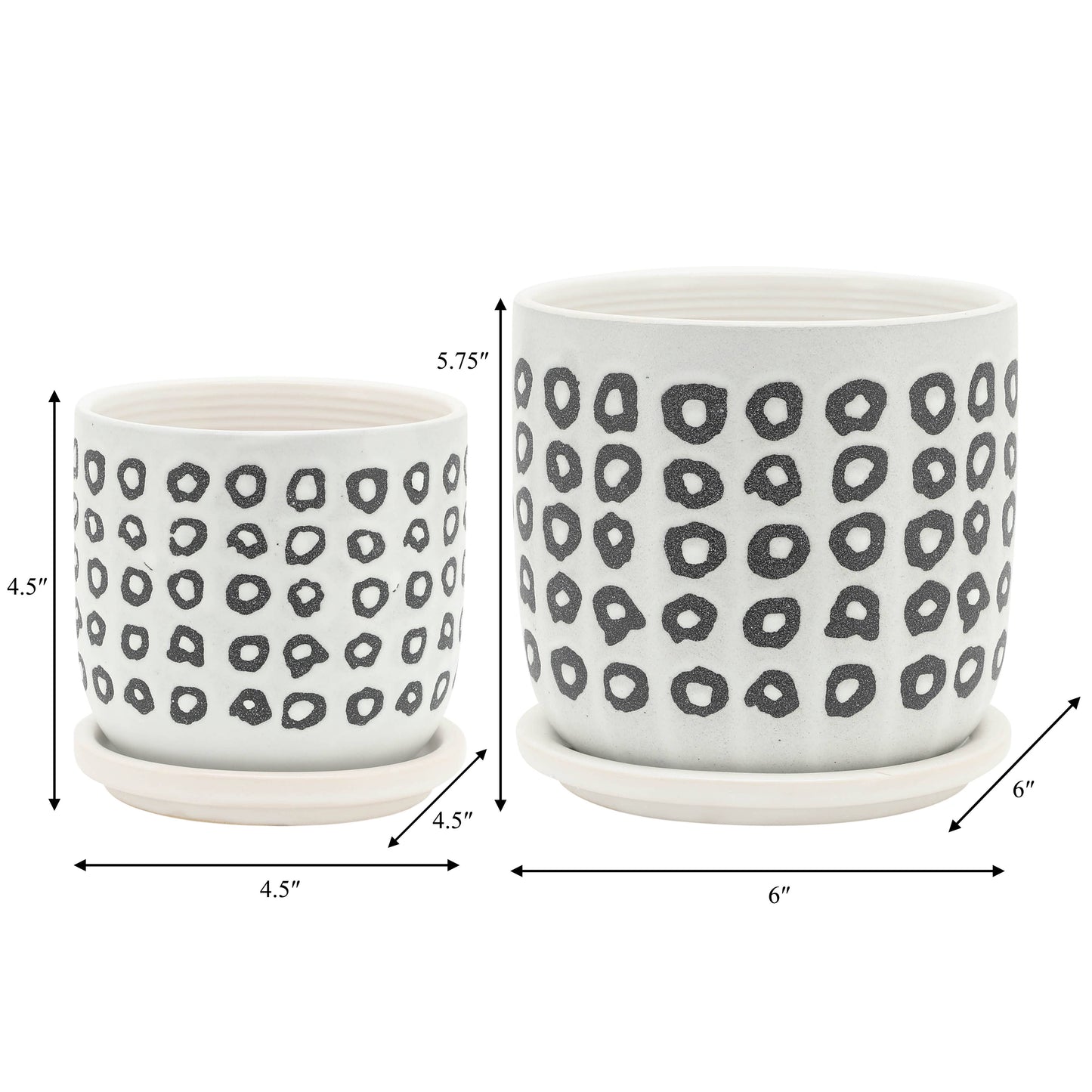 Black Ceramic Aztec Saucer